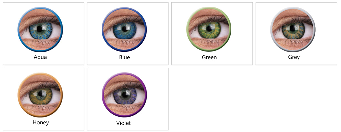 Цвета контактных линз ColourVue Glamour